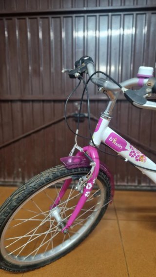 Bicicleta infantil niña rosa y blanca