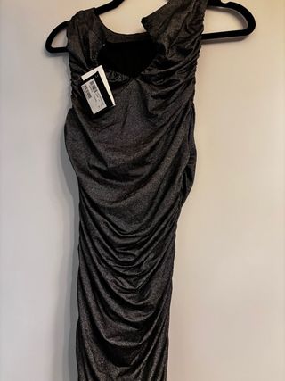 Vestido plateado ceñido elegante Muchino