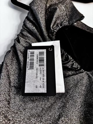 Vestido plateado ceñido elegante Muchino