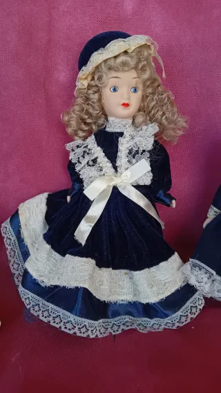 LOTE 3 MUÑECAS PORCELANA VINTAGE COLECCIÓN