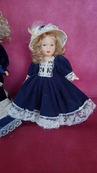 LOTE 3 MUÑECAS PORCELANA VINTAGE COLECCIÓN