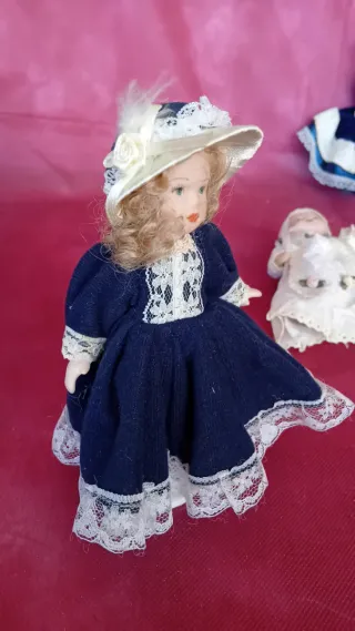 LOTE 3 MUÑECAS PORCELANA VINTAGE COLECCIÓN