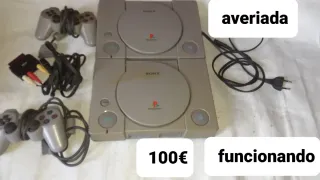 2x PlayStation 1 Sony PS1 Gris