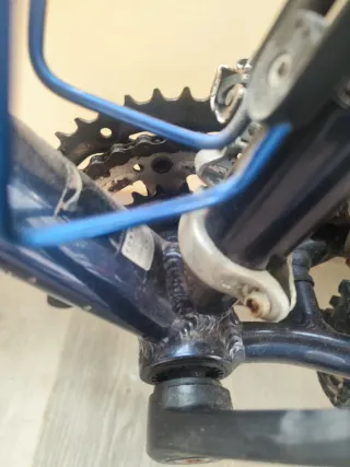 Bicicleta Rockrider Blanca y Azul