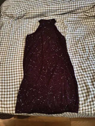 Vestido de nochevieja burdeos