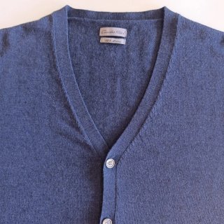 Cárdigan Emidio Tucci 100 Lana Merino Azul Lavable
