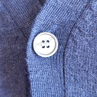 Cárdigan Emidio Tucci 100 Lana Merino Azul Lavable