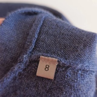 Cárdigan Emidio Tucci 100 Lana Merino Azul Lavable