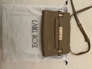 Bolso Bandolera Label Rose Beige/marrón