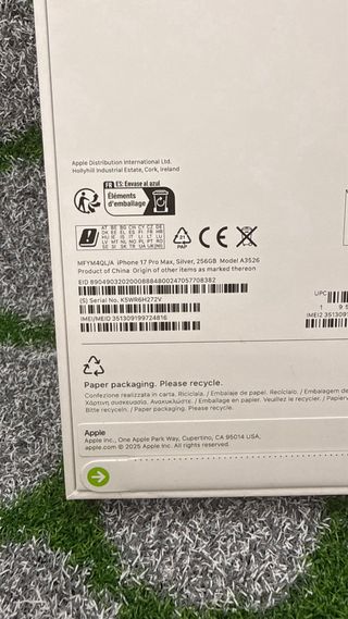 iPhone 17 Pro Max 256GB Bianco -  Sigillato Nuovo