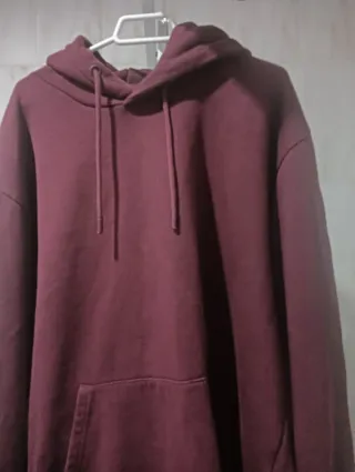 Sudadera con capucha morada hombre