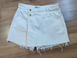Falda pantalón blanco zara mujer
