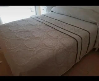 Colcha bouti beige para cama de 150