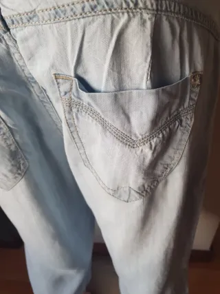 Pantalón pirata mujer azul