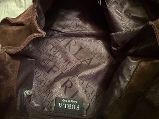 Borsa Furla in camoscio marrone