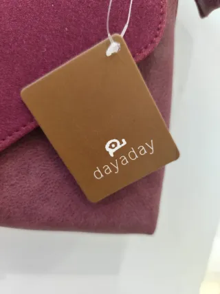 Bolso Dayaday ante y cuero burdeos sin estrenar