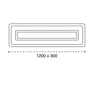 Lampara de techo les panel Syros 120cm x 30cm