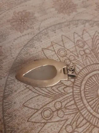 Colgante Plata Piedra Lunar Lágrima