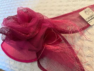 Tocado Chirel rosa y rojo