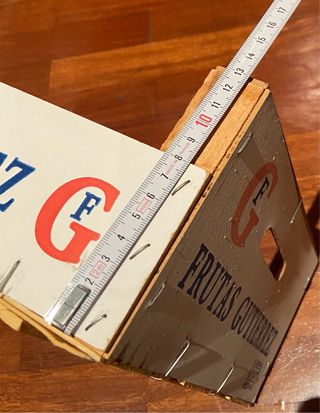 CAJA PEQUEÑA DE MADERA DE FRUTAS PARA MANUALIDADES