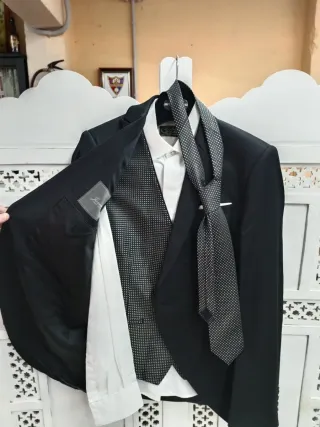 Traje de Novio Javier Arnaiz Negro/Plata