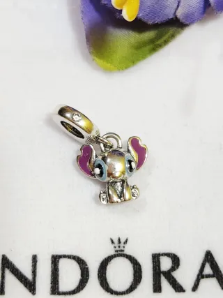 Charm Colgante Disney Lilo y Stitch. Plata S925