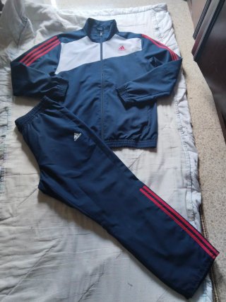 Conjunto Adidas Hombre Azul y Blanco
