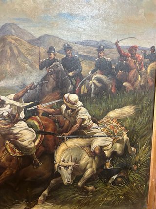 Cuadro batalla militar 150x127