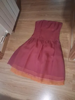 Vestido fiesta Tintoretto rosa y naranja