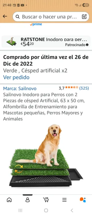 Bandeja Inodoro Perros 63x50cm Nueva