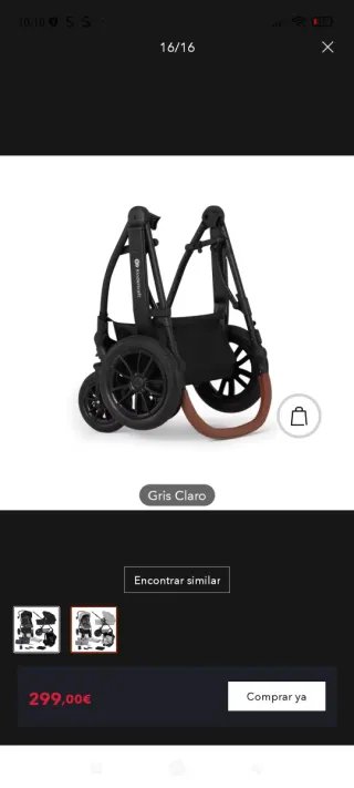Carro de bebé Kinderkraft gris