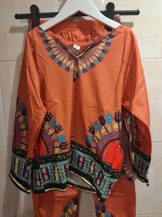 Disfraz Dashiki Infantil Naranja talla 7 años
