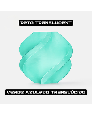 Filamento PETG Translucido Verde Azulado 1kg
