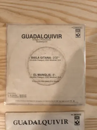 LOTE DOS SINGLES GUADALQUIVIR FOLK PROGRESIVO ROCK