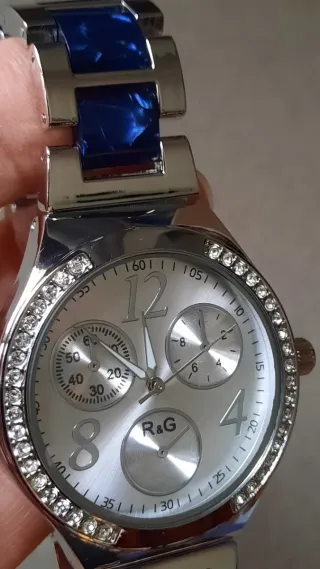 Orologio da donna R&G al quarzo blu e argento