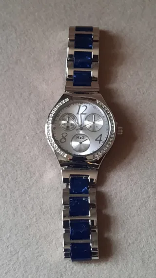 Orologio da donna R&G al quarzo blu e argento