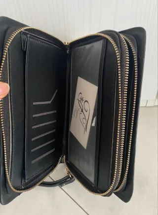 Borsello a mano nero in pelle Fiorentina