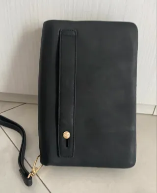 Borsello a mano nero in pelle Fiorentina