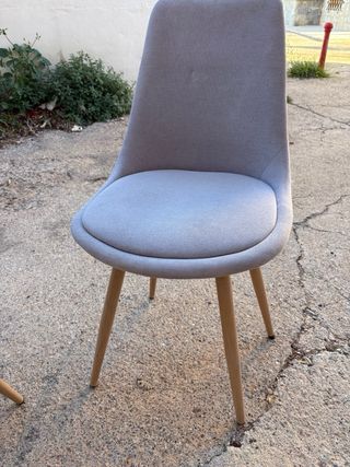 Juego de 4 sillas de comedor grises