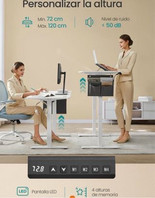 Escritorio Elevable Blanco (sin abrir) 160 cm -70