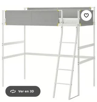 Habitación juvenil litera y escritorio