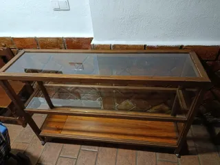 Vitrina de madera y cristal