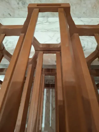 Botellero de resina hexagonal