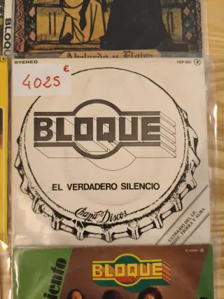 LOTE 8 SINGLES BLOQUE ROCK PROGRESIVO PROMO TEST