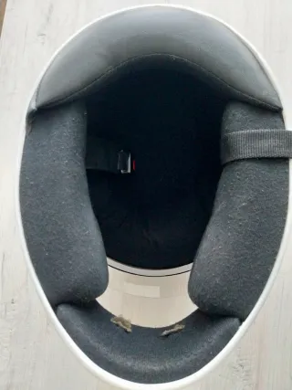 Casco de moto NZi blanco con diseño