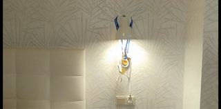 2 lámparas blancas para mesita de dormitorio