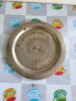Bandeja antigua decorada
