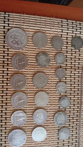 Lote monedas plata