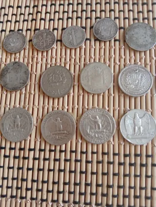 Lote monedas plata