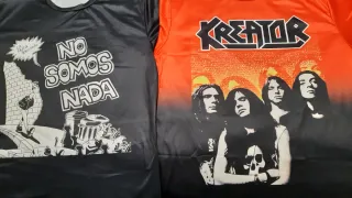 Camiseta 3D KREATOR Negra y Naranja
